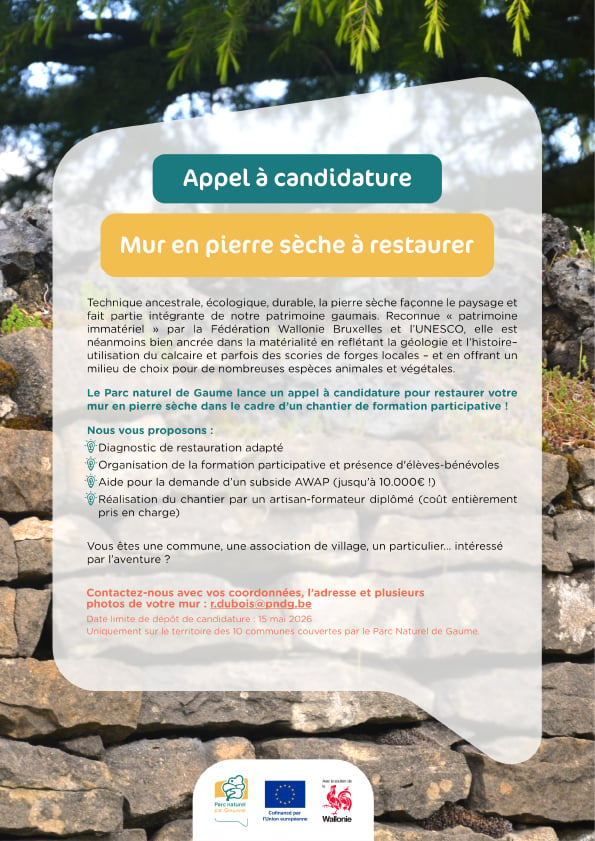 PNDG Appel à candidature mur pierre sèche