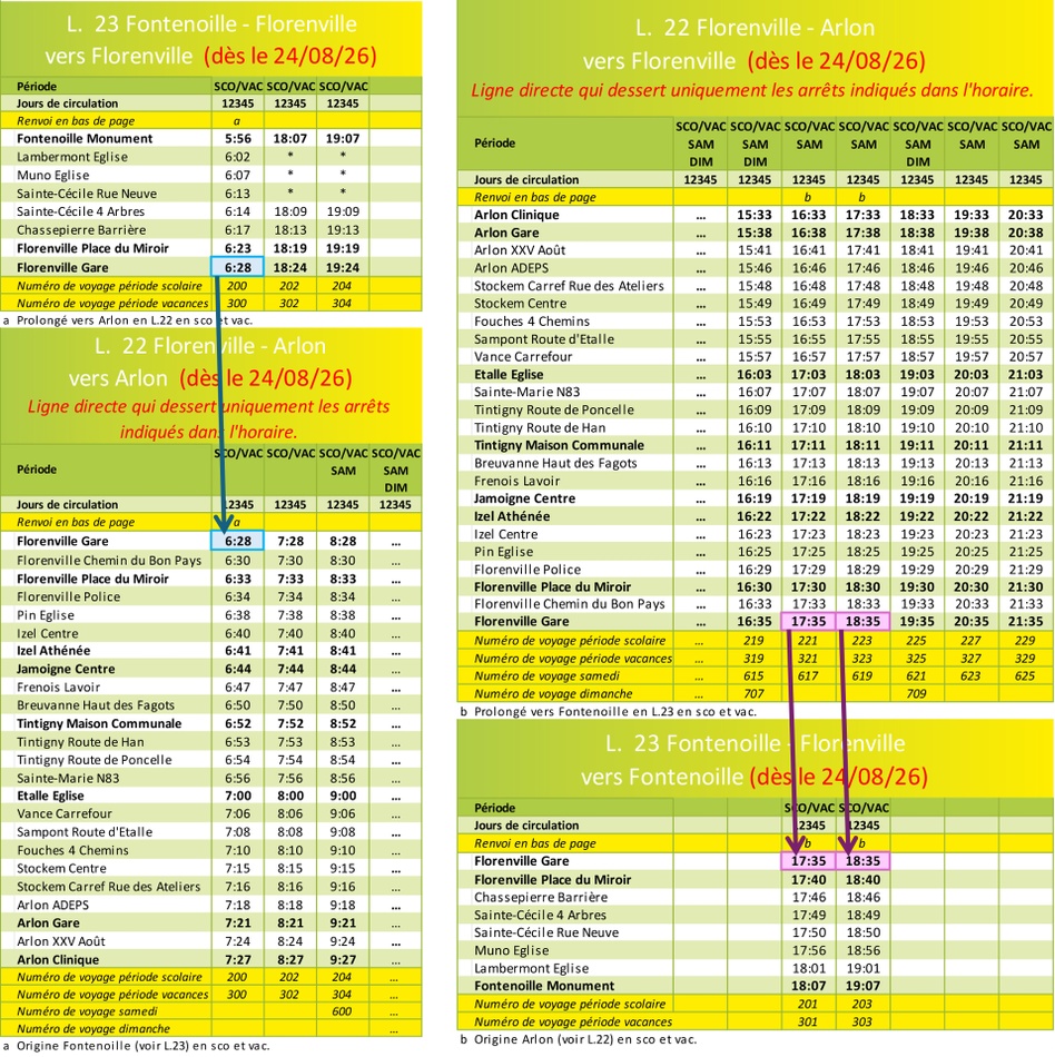 Letec horaire 1