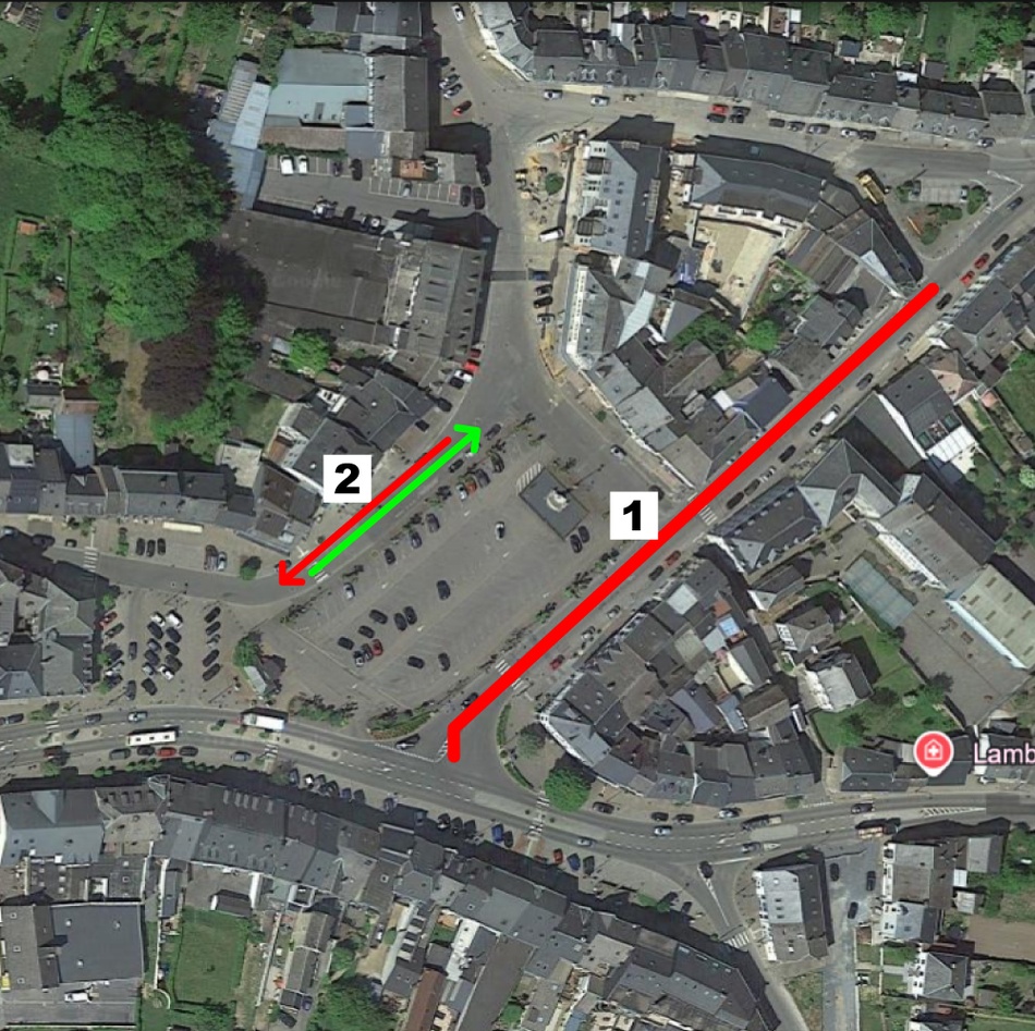 Travaux rue de la station et place albert 1er 27 mars