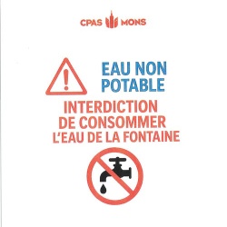 Eau non potable à la fontaine des Epioux.