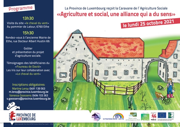 Affiche "Agriculture et social, une alliance qui a du sens" reprenant le programme