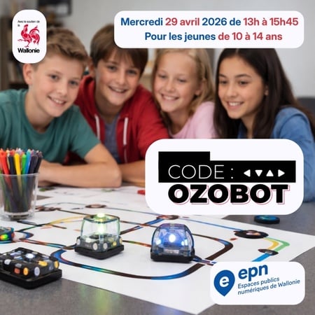 Atelier CODE Ozobots — Florenville - Administration communale